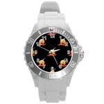 bloody Emoji Round Plastic Sport Watch (L)