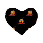 bloody Emoji Standard 16  Premium Heart Shape Cushion 