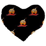 bloody Emoji Large 19  Premium Heart Shape Cushion