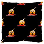 bloody Emoji Large Flano Cushion Case (One Side)