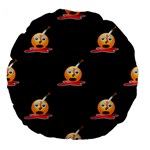 bloody Emoji Large 18  Premium Flano Round Cushion 