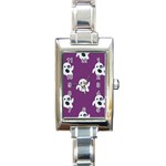 ghost Emoji  Rectangle Italian Charm Watch