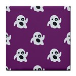 ghost Emoji  Tile Coaster