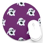 ghost Emoji  Round Mousepad