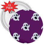 ghost Emoji  3  Button (10 pack)