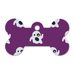 ghost Emoji  Dog Tag Bone (One Side)