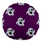 ghost Emoji  Large 18  Premium Round Cushion 