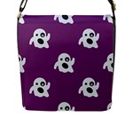 ghost Emoji  Flap Closure Messenger Bag (L)