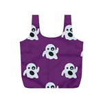 ghost Emoji  Full Print Recycle Bag (S)