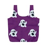 ghost Emoji  Full Print Recycle Bag (M)