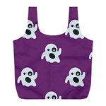 ghost Emoji  Full Print Recycle Bag (L)