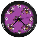 witch Emoji  Wall Clock (Black)