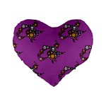 witch Emoji  Standard 16  Premium Heart Shape Cushion 