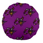 witch Emoji  Large 18  Premium Flano Round Cushion 