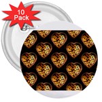 Heart Steampunk 3  Button (10 pack)