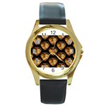 Heart Steampunk Round Gold Metal Watch