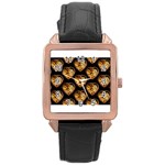 Heart Steampunk Rose Gold Leather Watch 