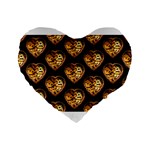 Heart Steampunk Standard 16  Premium Flano Heart Shape Cushion 