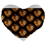 Heart Steampunk Large 19  Premium Flano Heart Shape Cushion