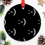 happy face Kaomoji Ornament (Round)