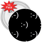 happy face Kaomoji 3  Button (10 pack)