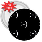 happy face Kaomoji 3  Button (100 pack)