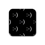 happy face Kaomoji Rubber Coaster (Square)