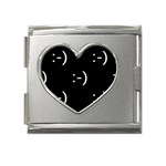 happy face Kaomoji Mega Link Heart Italian Charm (18mm)