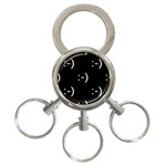 happy face Kaomoji 3-Ring Key Chain