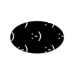 happy face Kaomoji Sticker Oval (10 pack)