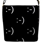 happy face Kaomoji Flap Closure Messenger Bag (S)