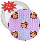 princess emoji 3  Button (10 pack)