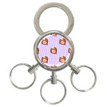 princess emoji 3-Ring Key Chain