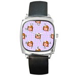 princess emoji Square Metal Watch