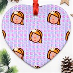 princess emoji Heart Ornament (Two Sides)