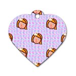 princess emoji Dog Tag Heart (One Side)