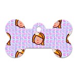 princess emoji Dog Tag Bone (One Side)