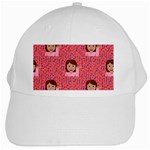 brunette girl emoji White Cap