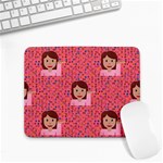 brunette girl emoji Small Mousepad