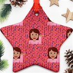 brunette girl emoji Ornament (Star)