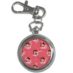 brunette girl emoji Key Chain Watch