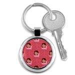 brunette girl emoji Key Chain (Round)