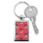 brunette girl emoji Key Chain (Rectangle)