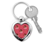 brunette girl emoji Key Chain (Heart)