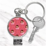 brunette girl emoji Nail Clippers Key Chain