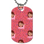 brunette girl emoji Dog Tag (One Side)