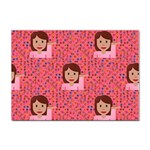 brunette girl emoji Sticker A4 (10 pack)