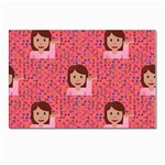 brunette girl emoji Postcard 4  x 6 