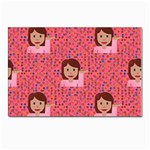 brunette girl emoji Postcard 5  x 7 