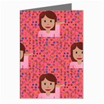 brunette girl emoji Greeting Cards (Pkg of 8)